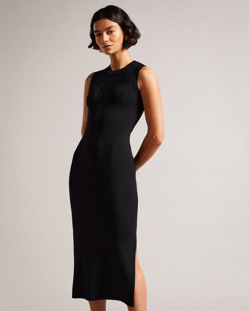 POLYAN-Dresses-Stitch Detailed Bodycon Dress- Ted Baker Romania